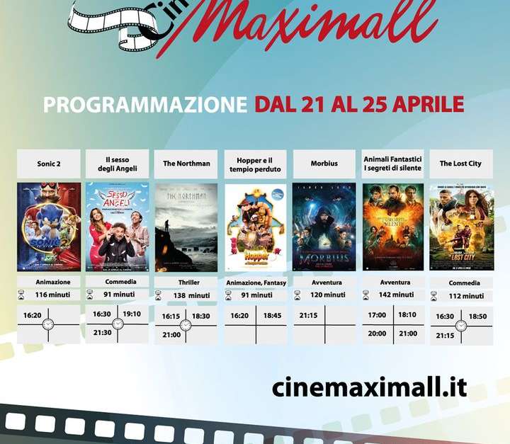 Da 21 al 25 aprile al CineM…