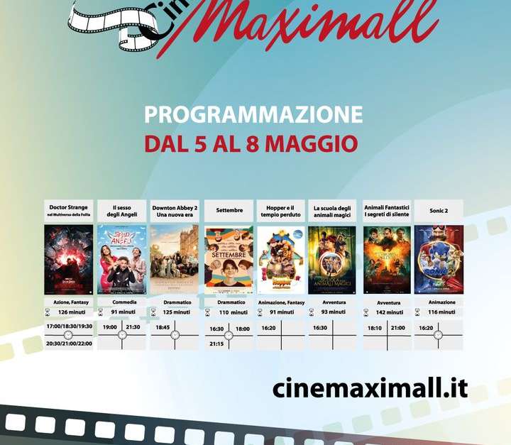 Dal 05 al 08 maggio al Cine…