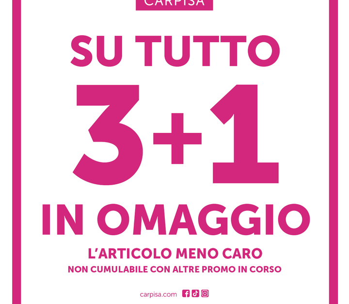 Approfitta della promo 3+1:…