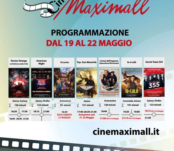 Dal 19 al 22 maggio al Cine…