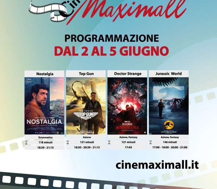 Dal 2 al 5 giugno al CineMa…